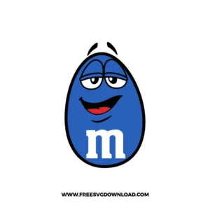 M&M's Face Blue Free SVG File