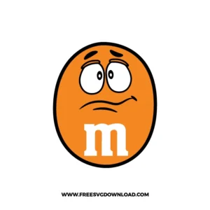 M&M's Face Orange Free SVG File