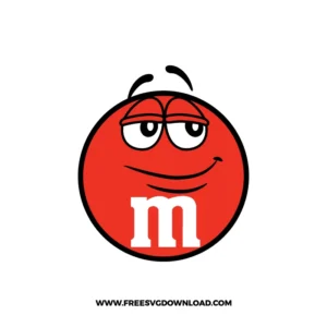 M&M's Face Red Free SVG File
