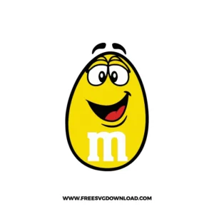 M&M's Face Yellow Free SVG File