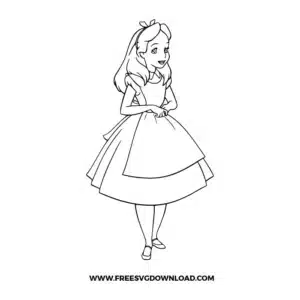 Alice In Wonderland Free SVG File