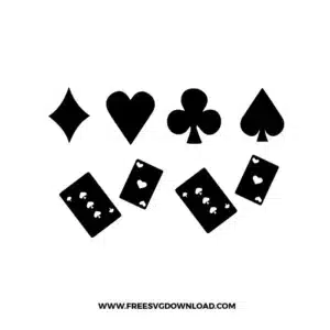 Alice Playing Cards Free SVG File