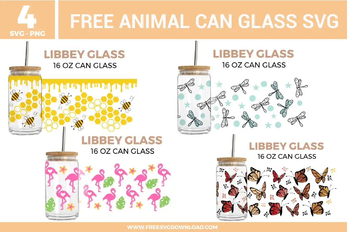 Animal Can Glass Free SVG Files