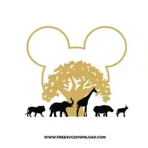 Animal Kingdom Mickey Free SVG File