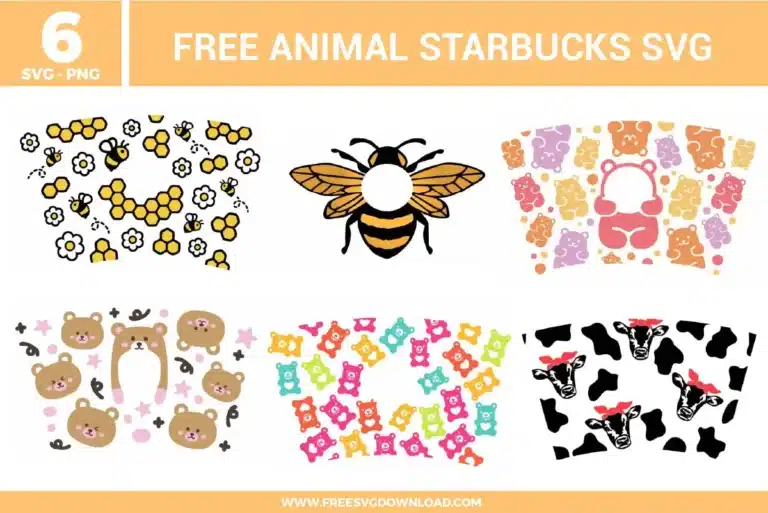 Animal Starbucks Free SVG Files