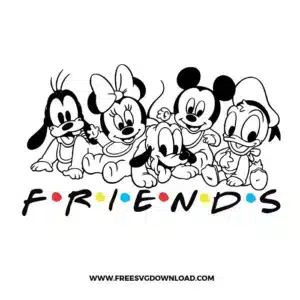 Baby Mickey And Friends Free SVG File