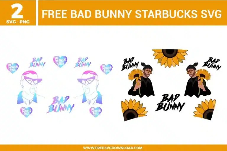 Bad Bunny Starbucks Free SVG Files