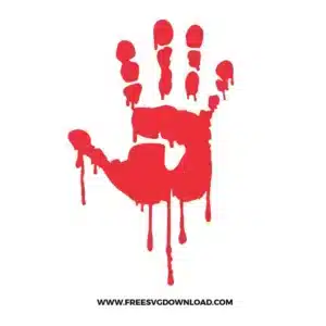 Bloody Handprint Free SVG File