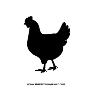 Chicken Silhouette Free SVG File