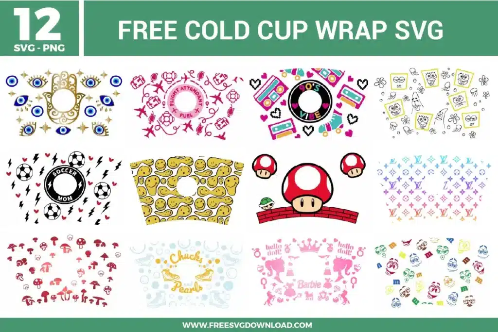 Cold Cup Wrap Free SVG Files
