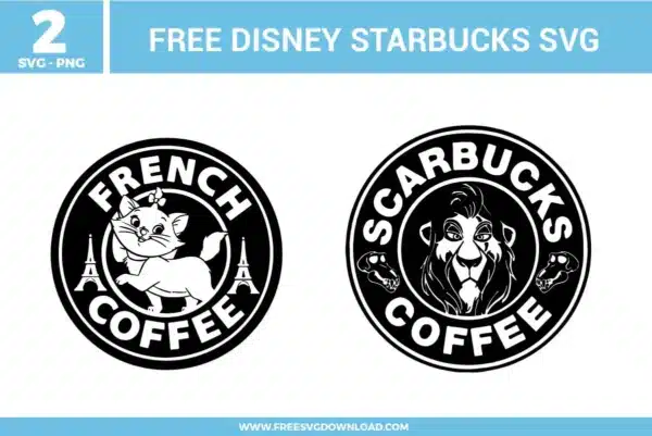 Disney Starbucks Free SVG Files
