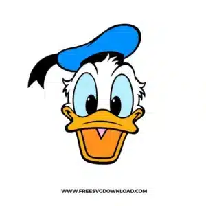 Donald Duck Face Free SVG File