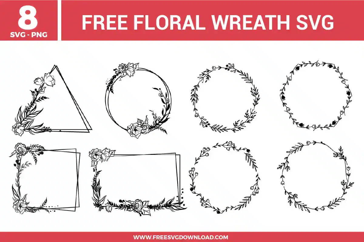 Floral Wreath Free SVG Files
