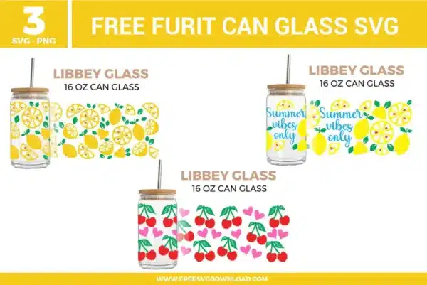 Fruit Can Glass Free SVG Files