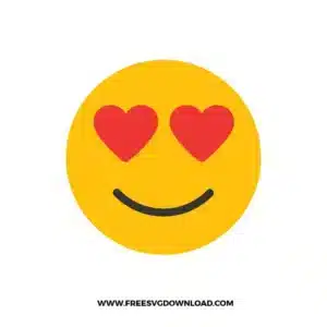 Heart Eyes Emoji Free SVG File