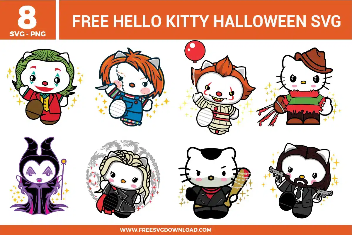 Hello Kitty Halloween Free SVG Files