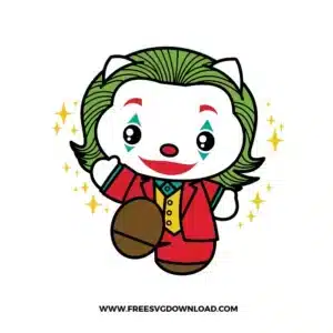 Hello Kitty Joker Free SVG File