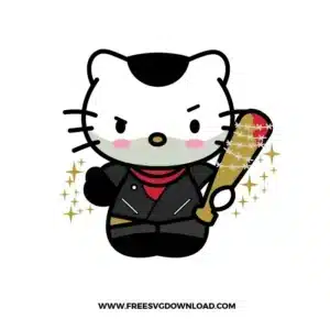 Hello Kitty Negan Free SVG File