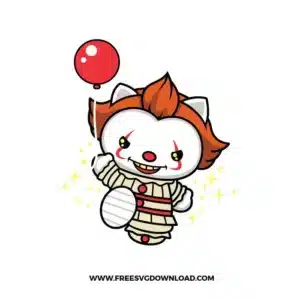 Hello Kitty Pennywise Free SVG File