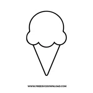 Ice Cream Cone Free SVG File