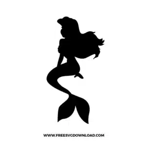 Mermaid Silhouette Free SVG File