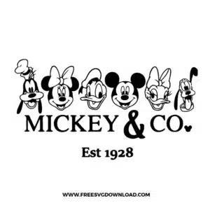 Mickey And Friends Free SVG File