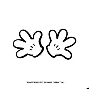 Mickey Hand Free SVG File