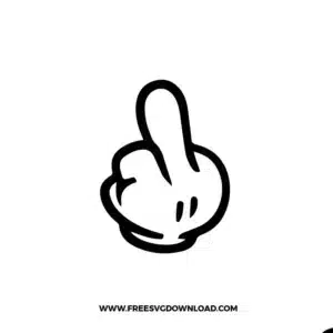 Mickey Hand Middle Finger Free SVG File