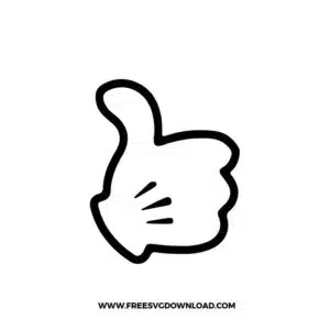 Mickey Mouse Glove Free SVG File