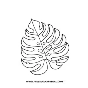 Monstera Leaf Free SVG File