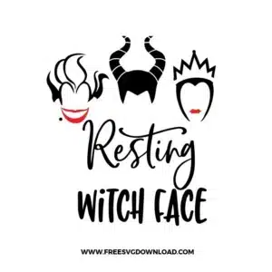Resting Witch Face Free SVG File