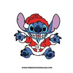 Santa Stitch Free SVG File