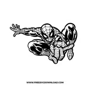 Silhouette Spiderman Free SVG File