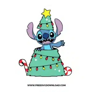 Stitch Christmas Tree Free SVG File