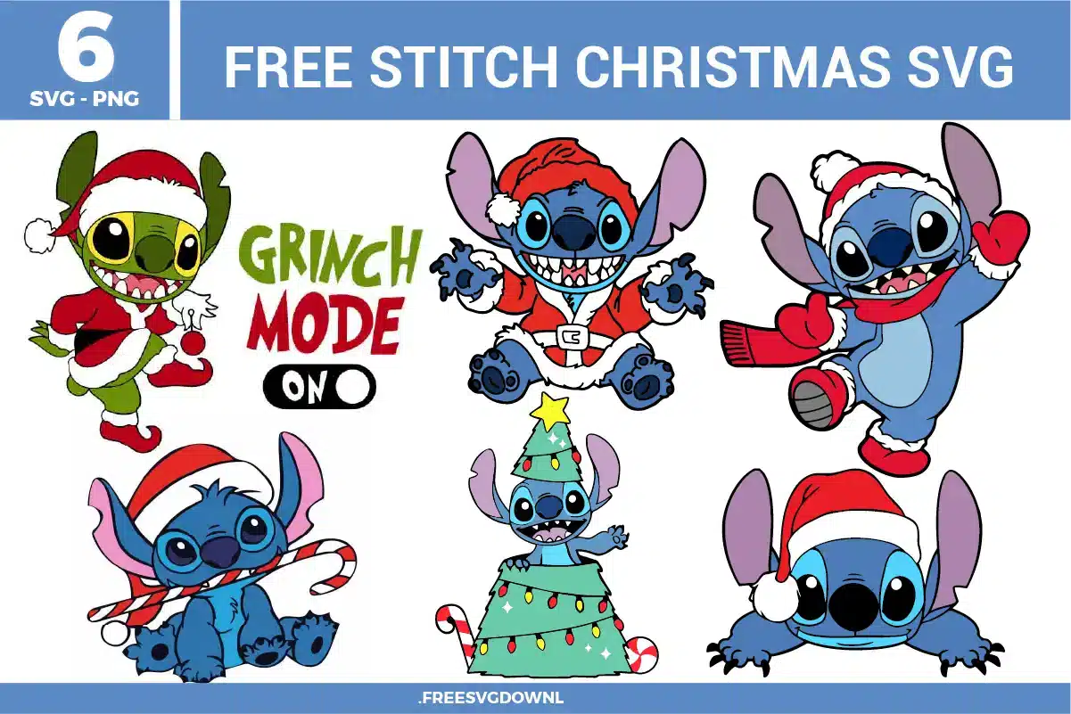 Stitch Christmas Free SVG Files