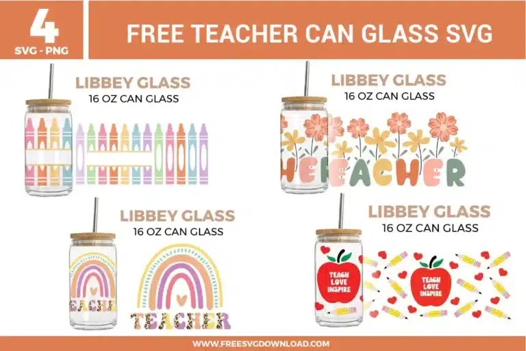 Teacher Can Glass Free SVG Files