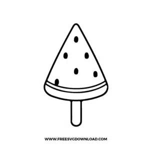 Watermelon Ice Cream Free SVG File