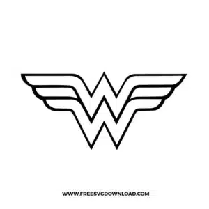 Wonder Woman Logo Outline Free SVG File