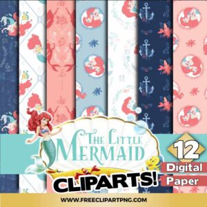 Free Little Mermaid Digital Papers
