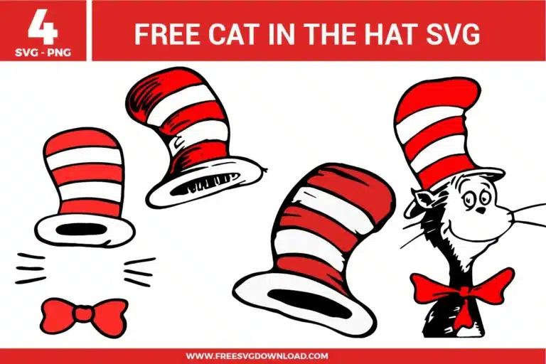 Cat In The Hat Free SVG Files
