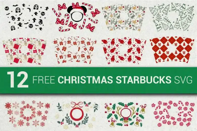 Free Christmas Starbucks Wrap SVG