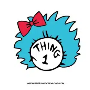 Dr Seuss Thing 1 Free SVG File