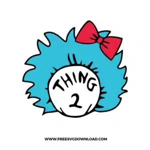 Dr Seuss Thing 2 Free SVG File