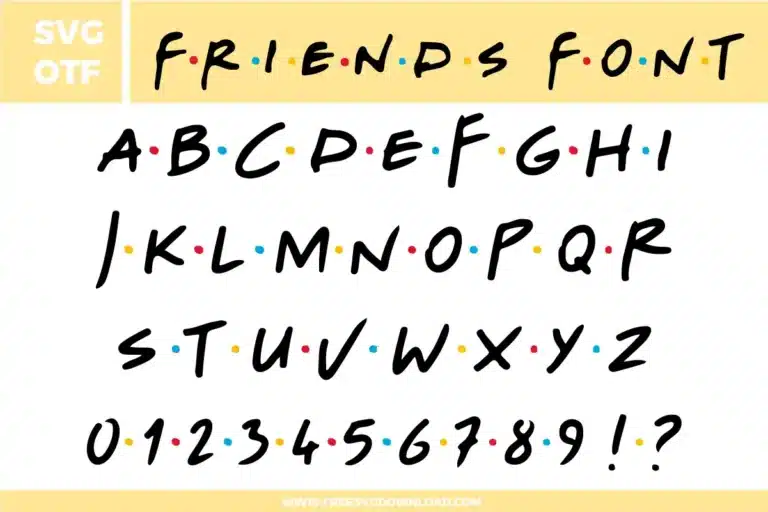 Friends Font Free SVG File