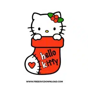 Hello Kitty Christmas Free SVG File