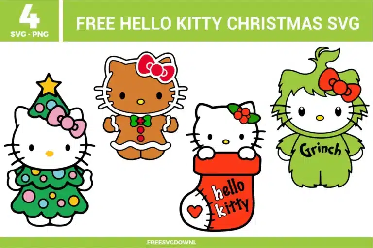 Hello Kitty Christmas Free SVG Files