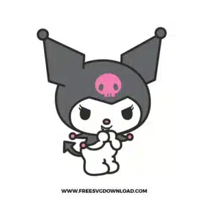 Hello Kitty Kuromi Free SVG File