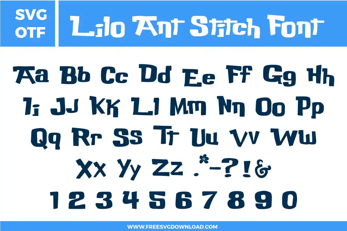 Lilo And Stitch Font Free SVG File