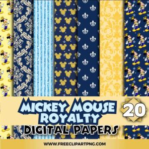 Free Mickey Mouse Royalty Digital Papers