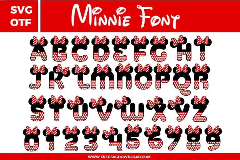Minnie Font Free SVG File